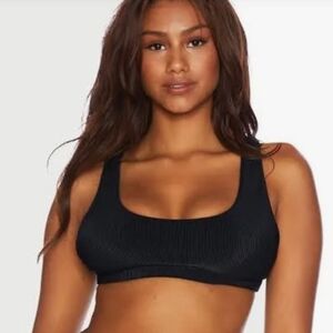 BEACH RIOT Peyton Ribbed Bikini Top Small  NWOT